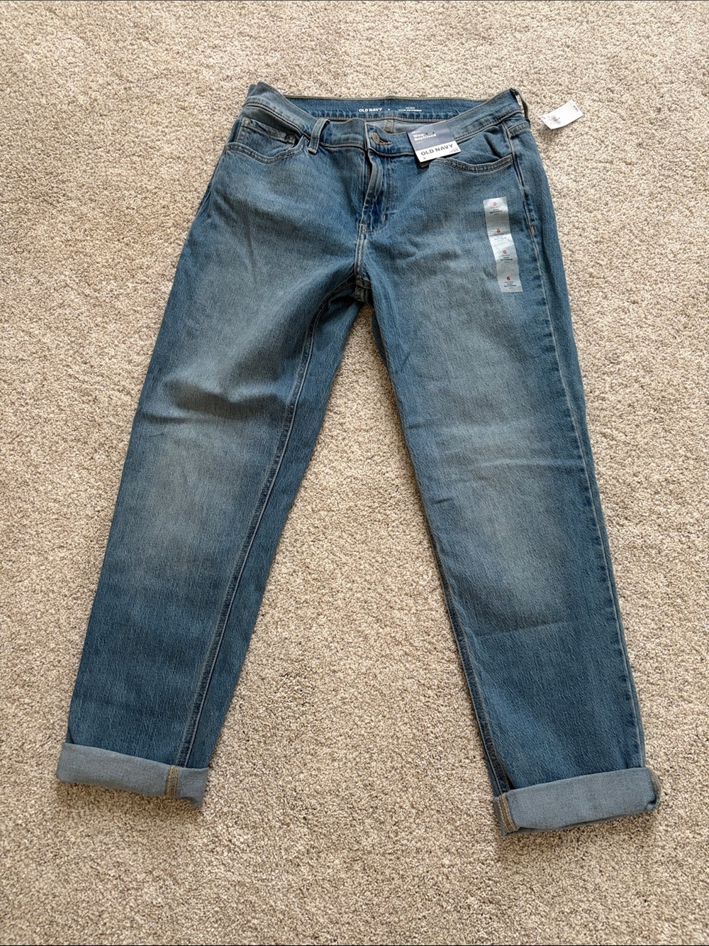 Old Navy Blue Boyfriend Jeans - Relaxed Fit
